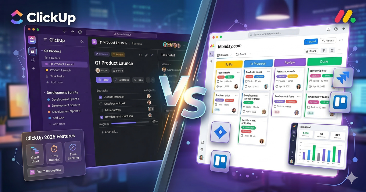 ClickUp vs Monday.com: The Ultimate Comparison for 2026