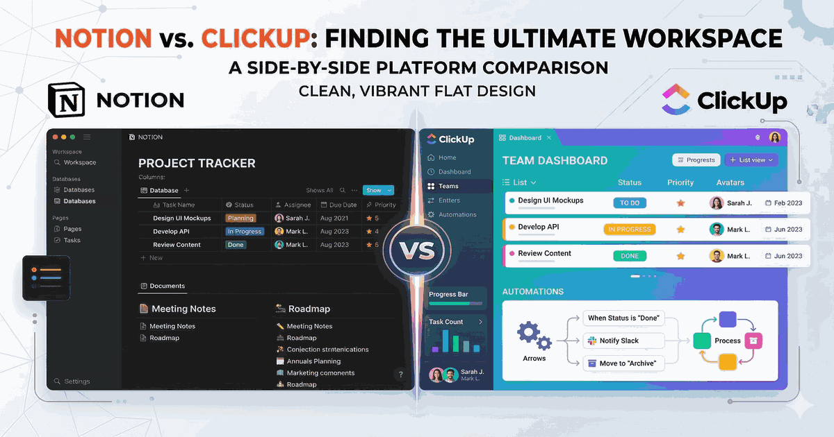 Notion vs ClickUp: Which Is Better in 2026? (Honest Comparison)