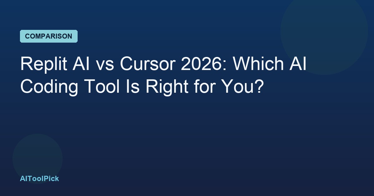 Replit AI vs Cursor 2026: Which AI Coding Tool Is Right for You?
