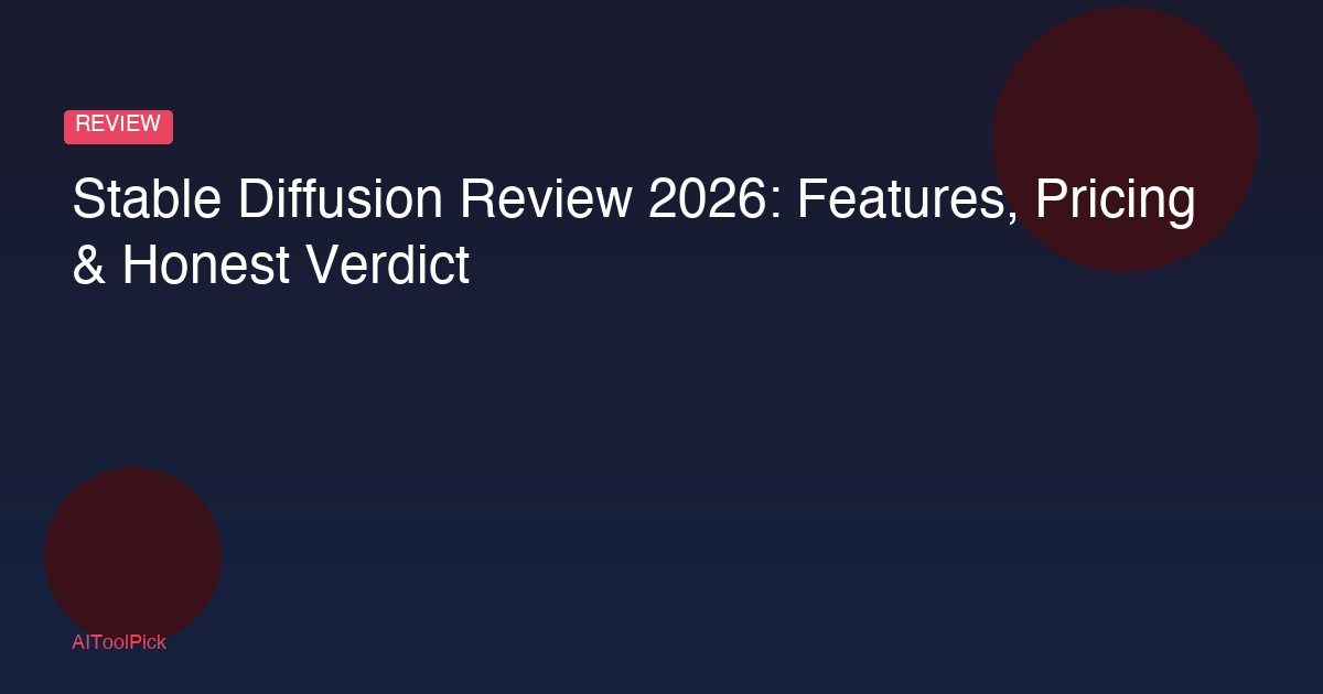 Stable Diffusion Review 2026: Features, Pricing & Honest Verdict