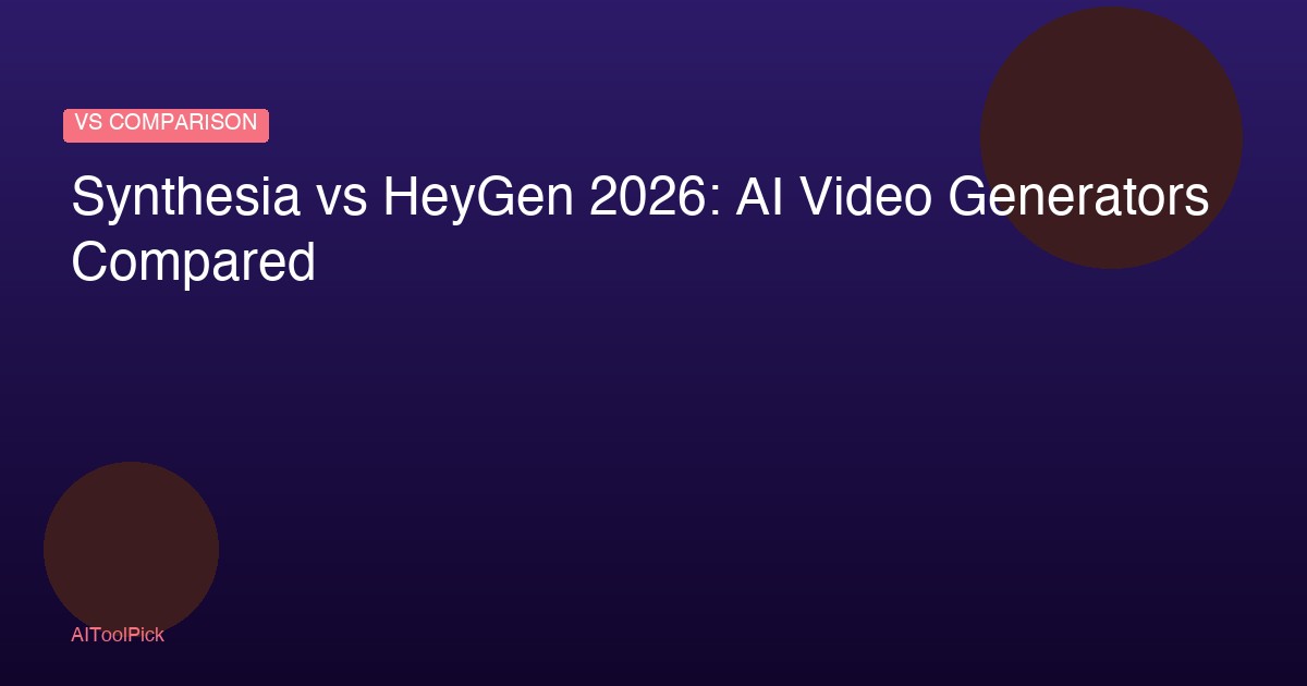 Synthesia vs HeyGen 2026: AI Video Generators Compared