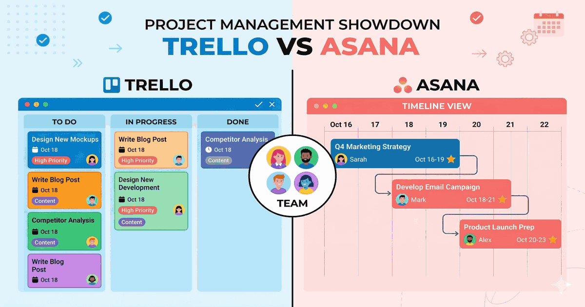 Trello vs Asana for Small Teams: Which Is Better in 2026?